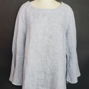 CYNTHIA ROWLEY 100% LINEN BLOUSE size 2X